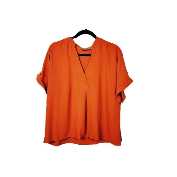 Shein Short Sleeve Blouse. Burnt Orange 1X#26 - Picture 1 of 11
